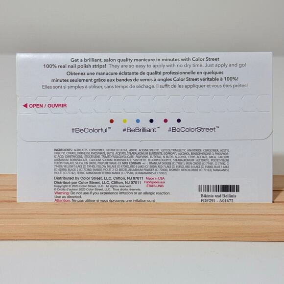 New Color Street “Bikinis and Bellinis” Yellow & White Polka-Dot Nail Strips - Picture 4 of 5